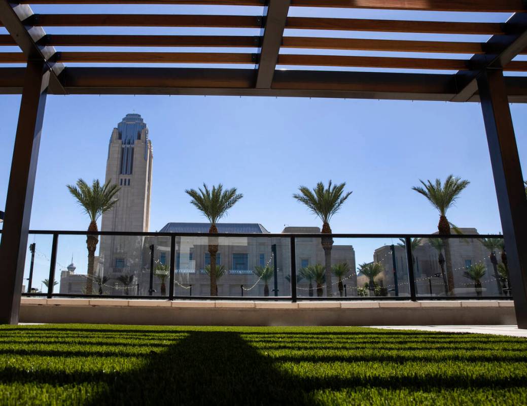 Symphony Park is seen from the second label terrace at Auric Symphony Park, the first luxury mu ...