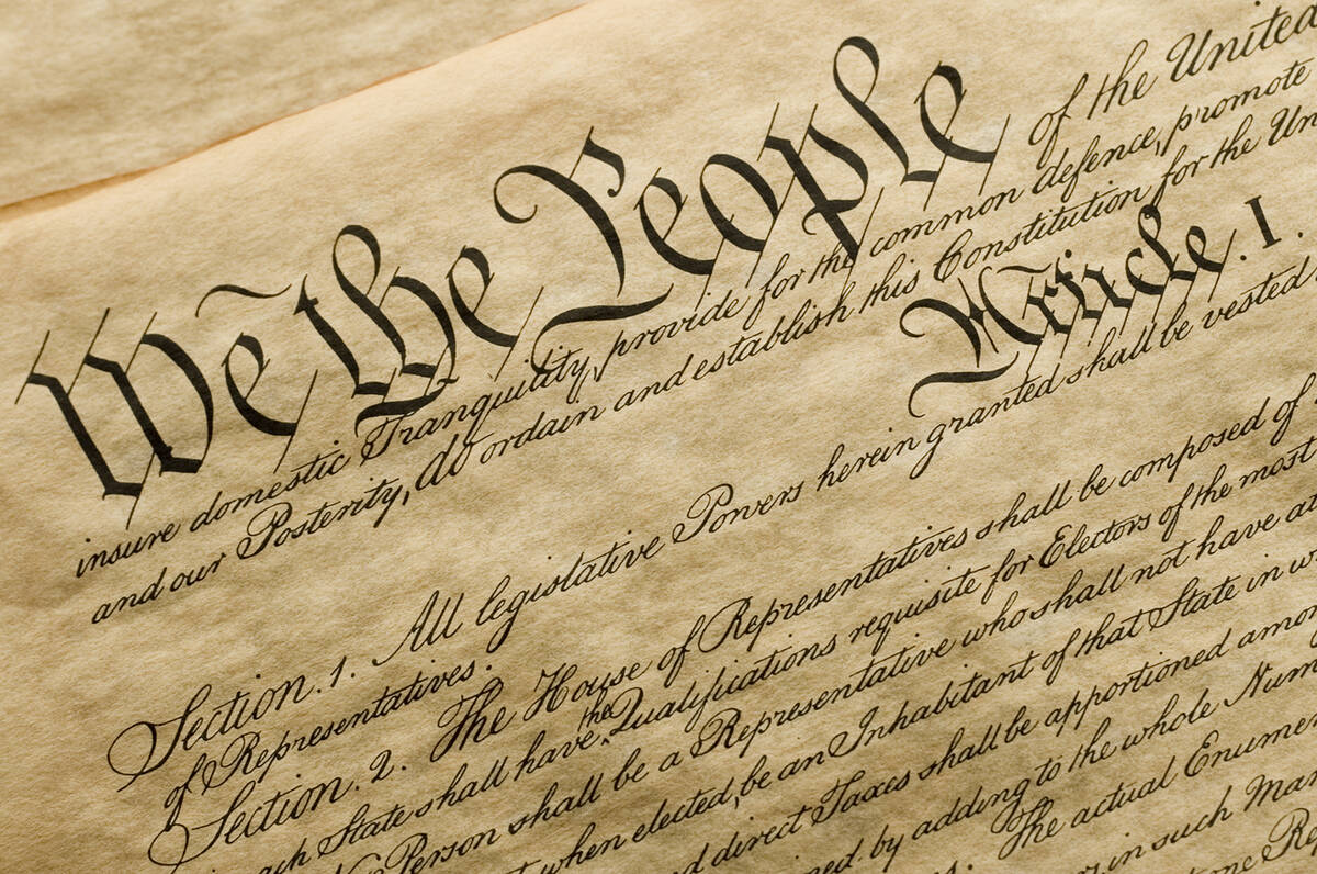 A copy of the cover of the U.S. Constitution. (Getty Images)