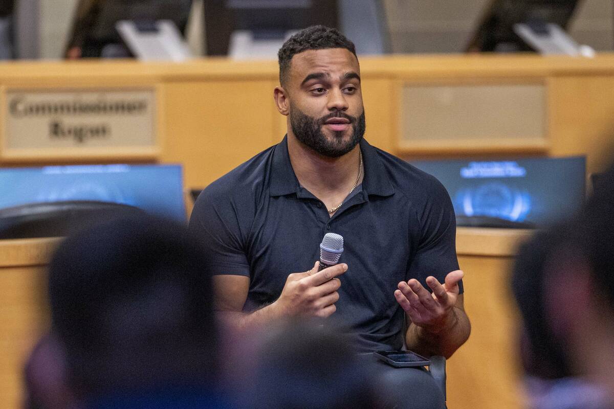 The Raiders' Solomon Thomas speaks about his sister's death during a youth mental health conver ...