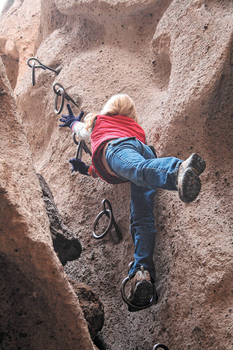 The ringbolts were spaced for adults, so children have to reach farther to grasp them. (Photo b ...