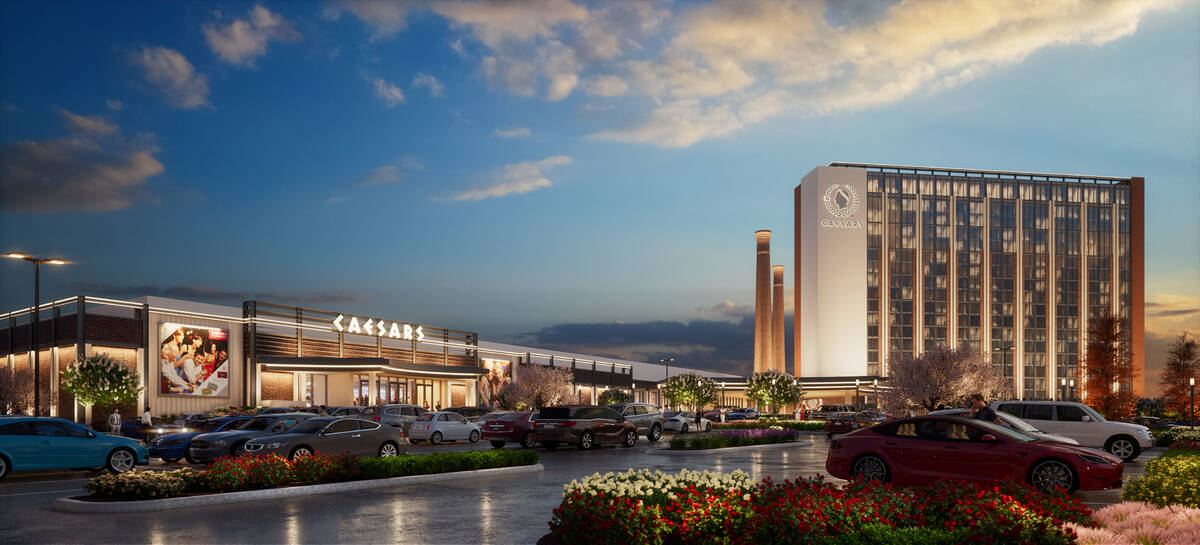 Official rendering for Caesars Virginia, which is slated to open in Danville, Va. in late 2023. ...