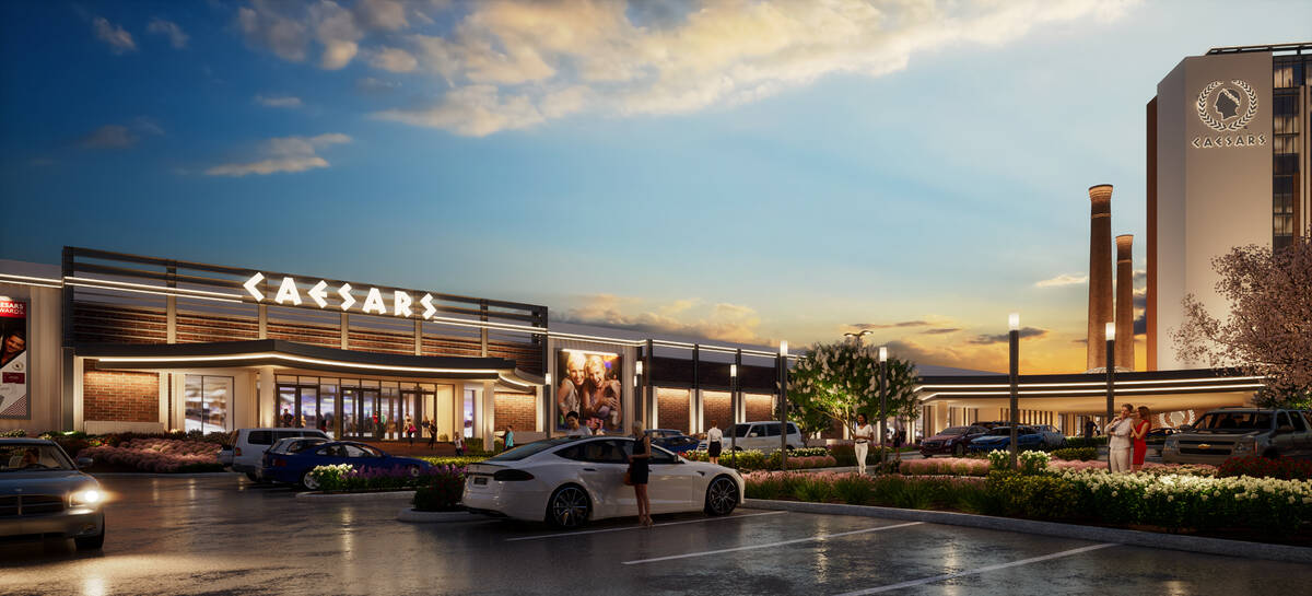 Official rendering for Caesars Virginia, which is slated to open in Danville, Va. in late 2023. ...