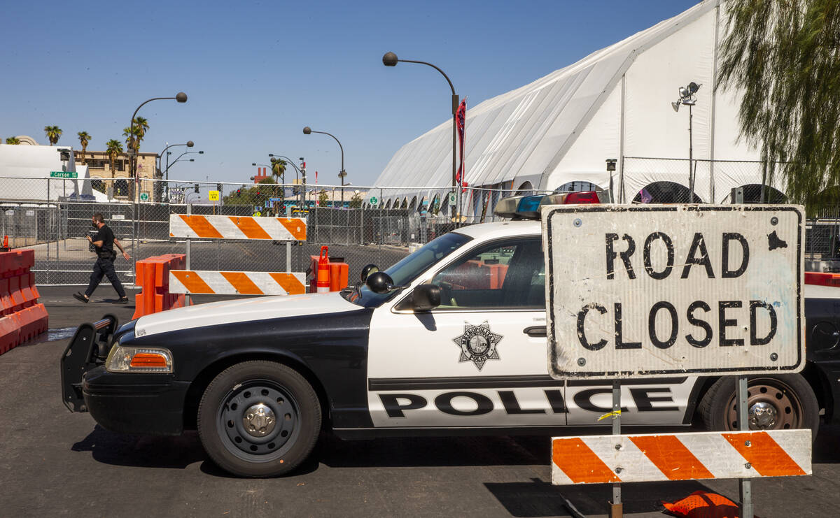 Road closure for Life is Beautiful along South 8th Street at East Carson Avenue on Thursday, Se ...