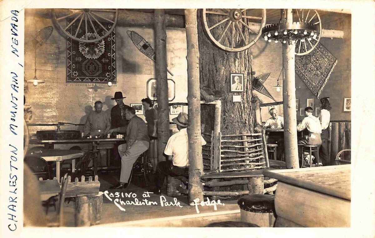 This undated postcard shows the casino at Charleston Park Lodge. (Vintage Las Vegas)