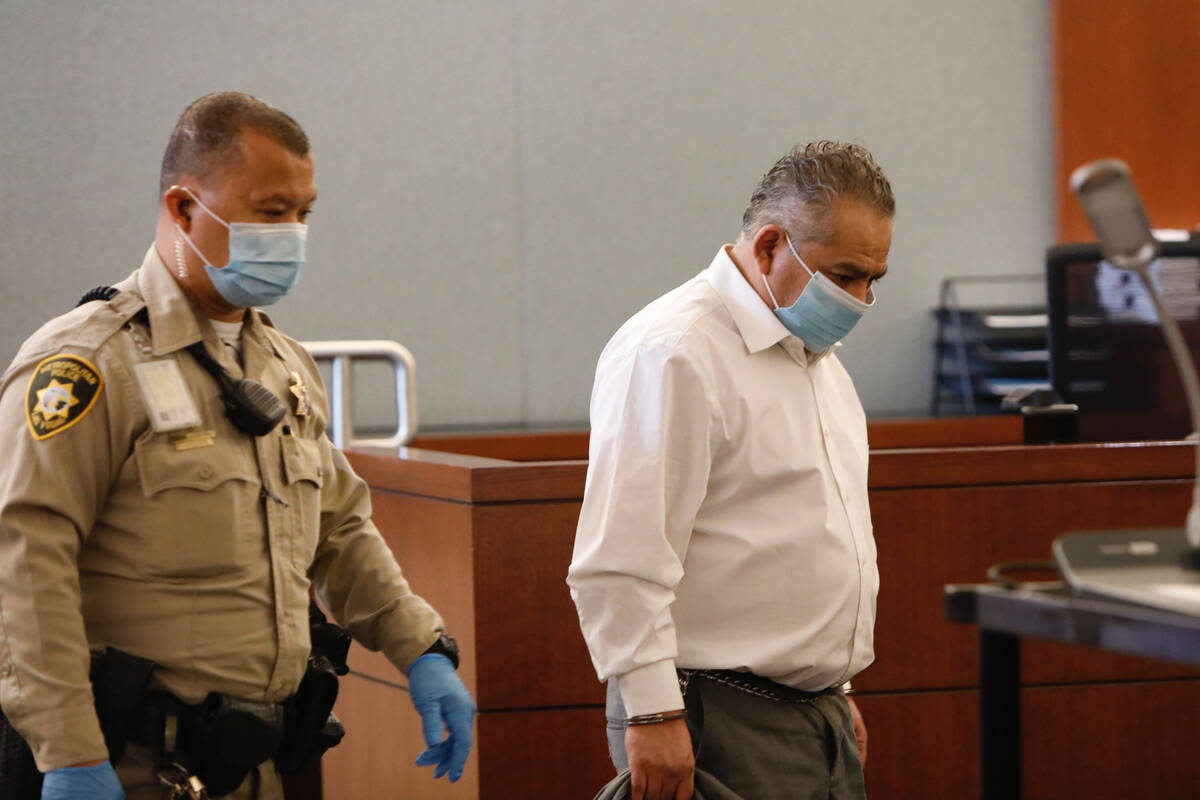 Omar Rueda-Denvers appears in court for his verdict in his retrial , Friday, Sept. 17, 2021, at ...