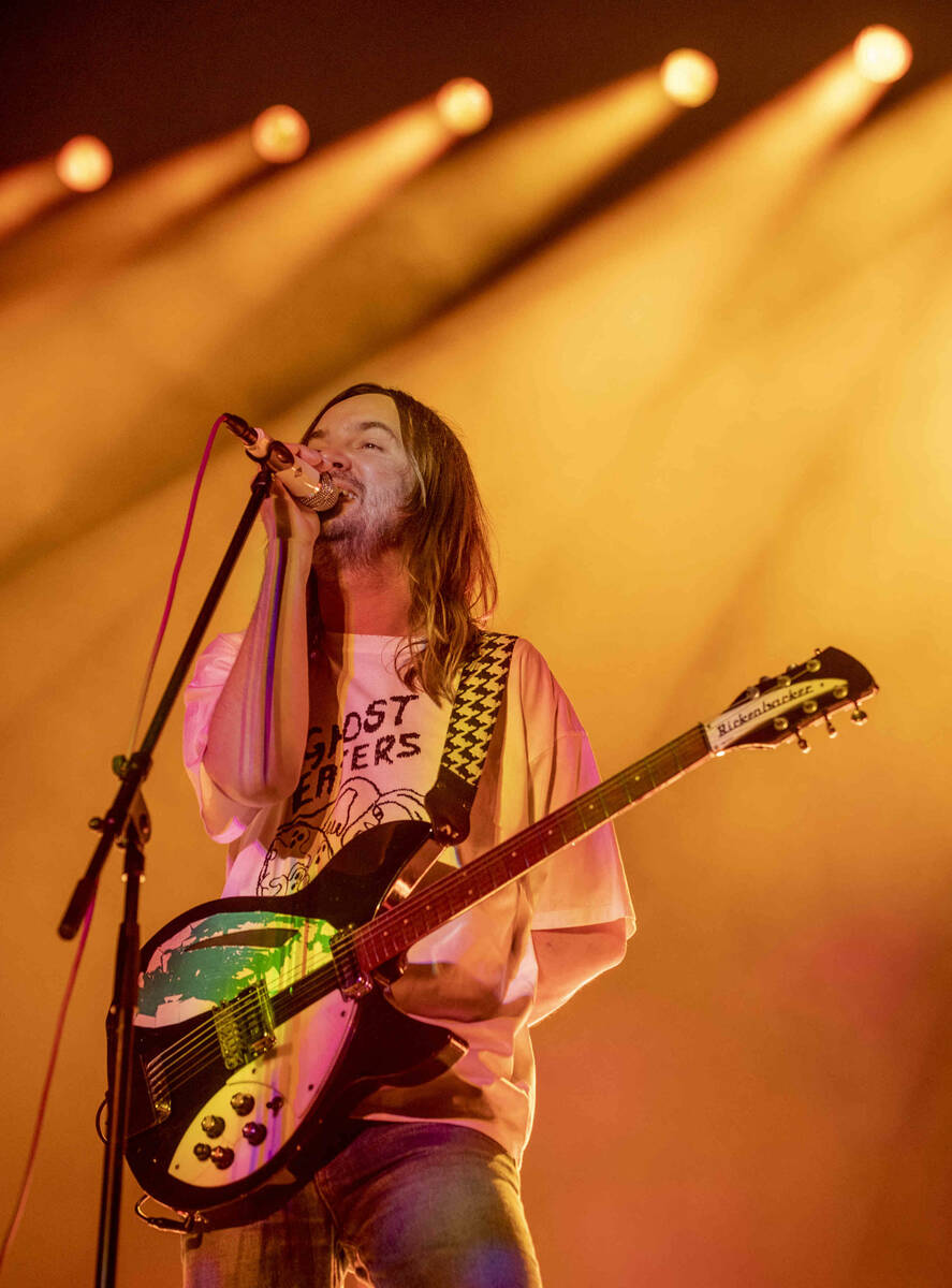Tame Impala lead singer Kevin Parker performs on the Downtown Stage during day one of Life is B ...
