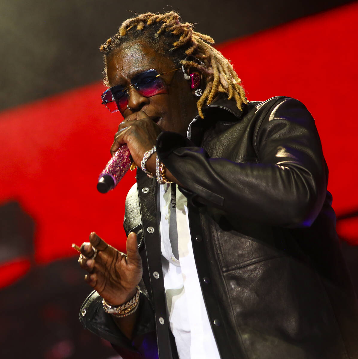 Young Thug performs astatine  the downtown signifier    during the last  time  of the Life is Beautiful festiva ...