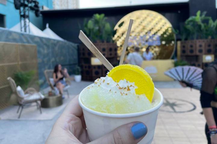 Shaved ice at the Stella Solstice Rhythms. (Janna Karel/Las Vegas Review-Journal)