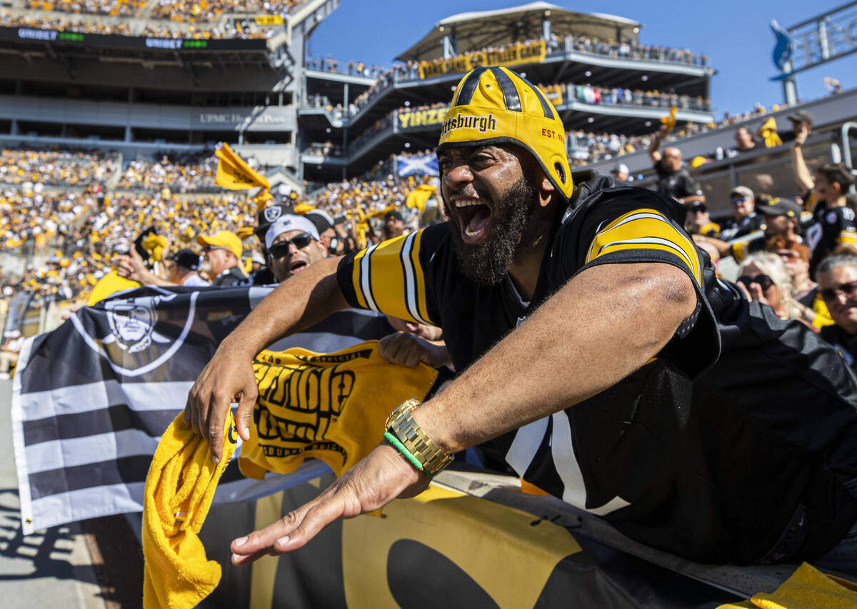 Steelers fans at Heinz Field during an NFL football game against the Raiders on Sunday, Sept. 1 ...