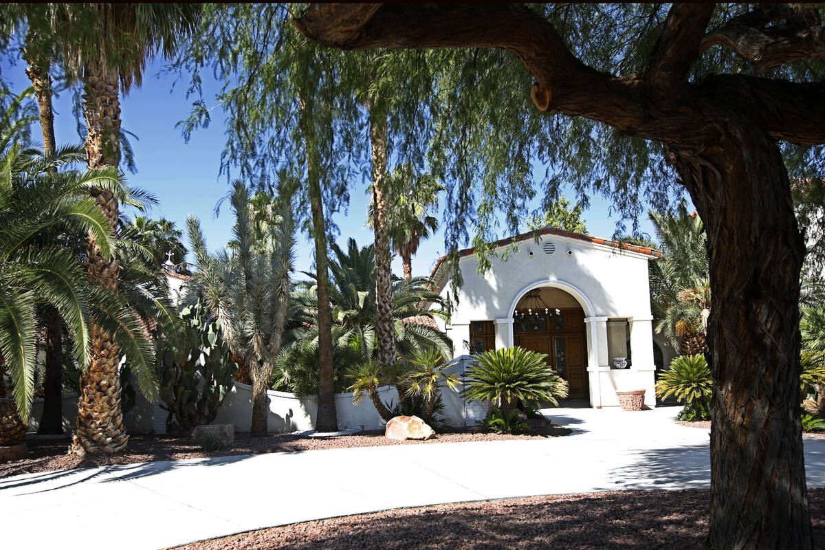 A Las Vegas house at 1250 Shadow Lane, Tuesday, Sept. 21, 2021, in Las Vegas. The house was own ...