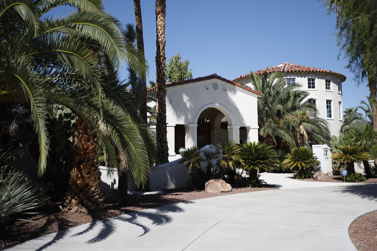 A Las Vegas house at 1250 Shadow Lane, Tuesday, Sept. 21, 2021, in Las Vegas. The house was own ...