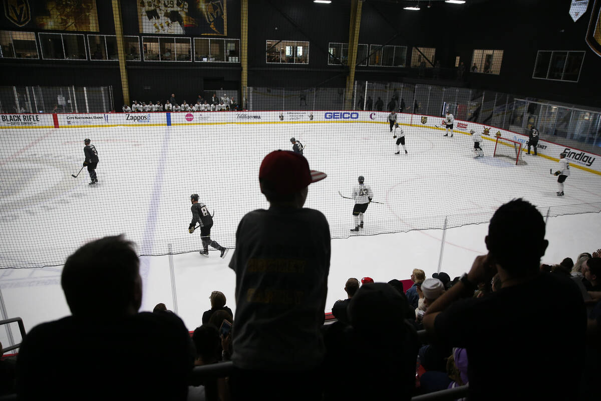 Photograph: VGK Open Skate Viewing Party At City National Arena - Las Vegas  Sun News