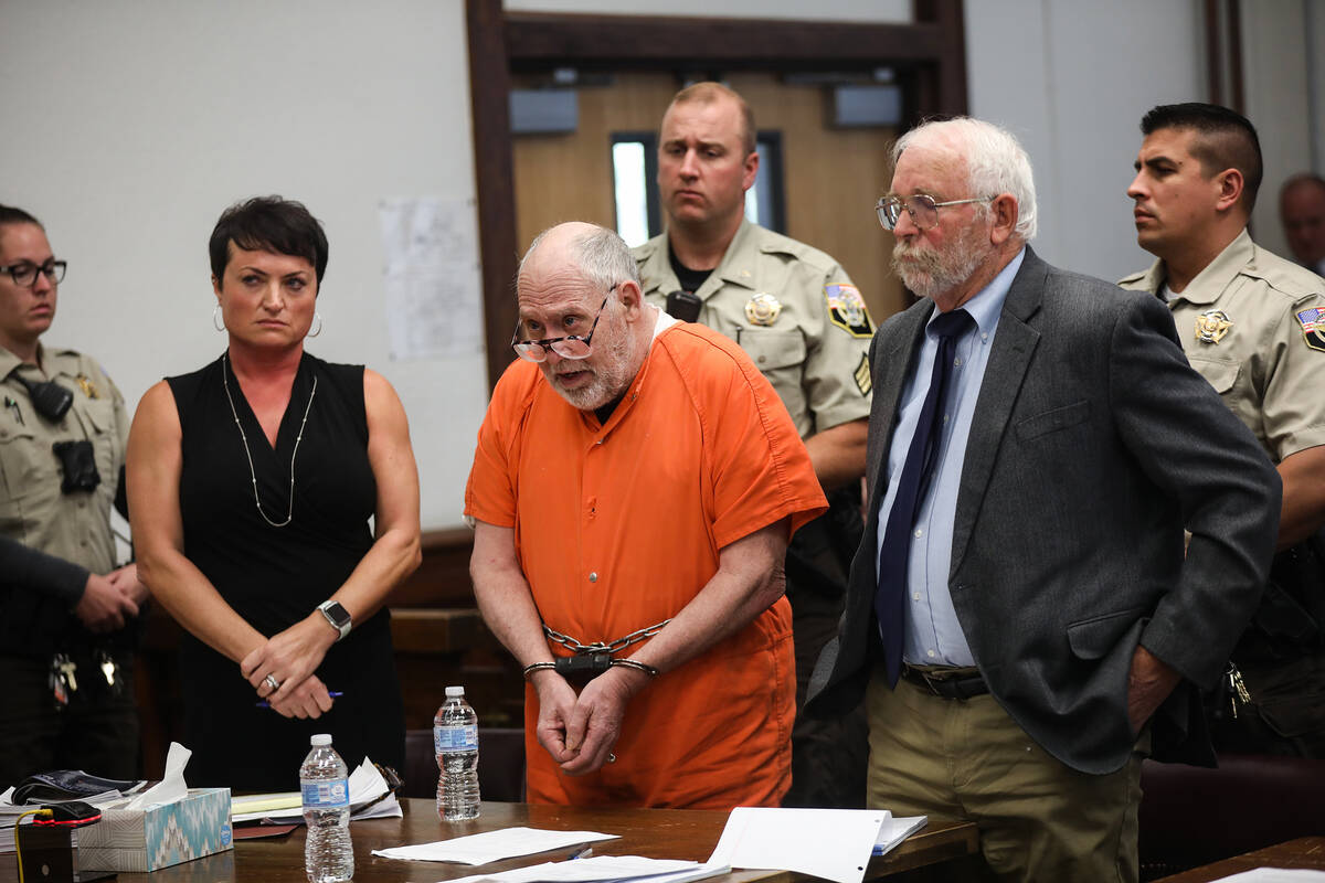 John Dabritz apologizes to the courtroom of family and friends of Nevada Highway Patrol Sgt. Be ...