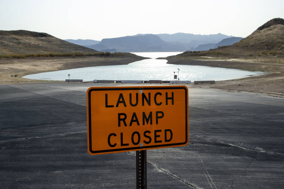 The boat launch is now closed for Boulder Harbor as well as others at the Lake Mead National Re ...