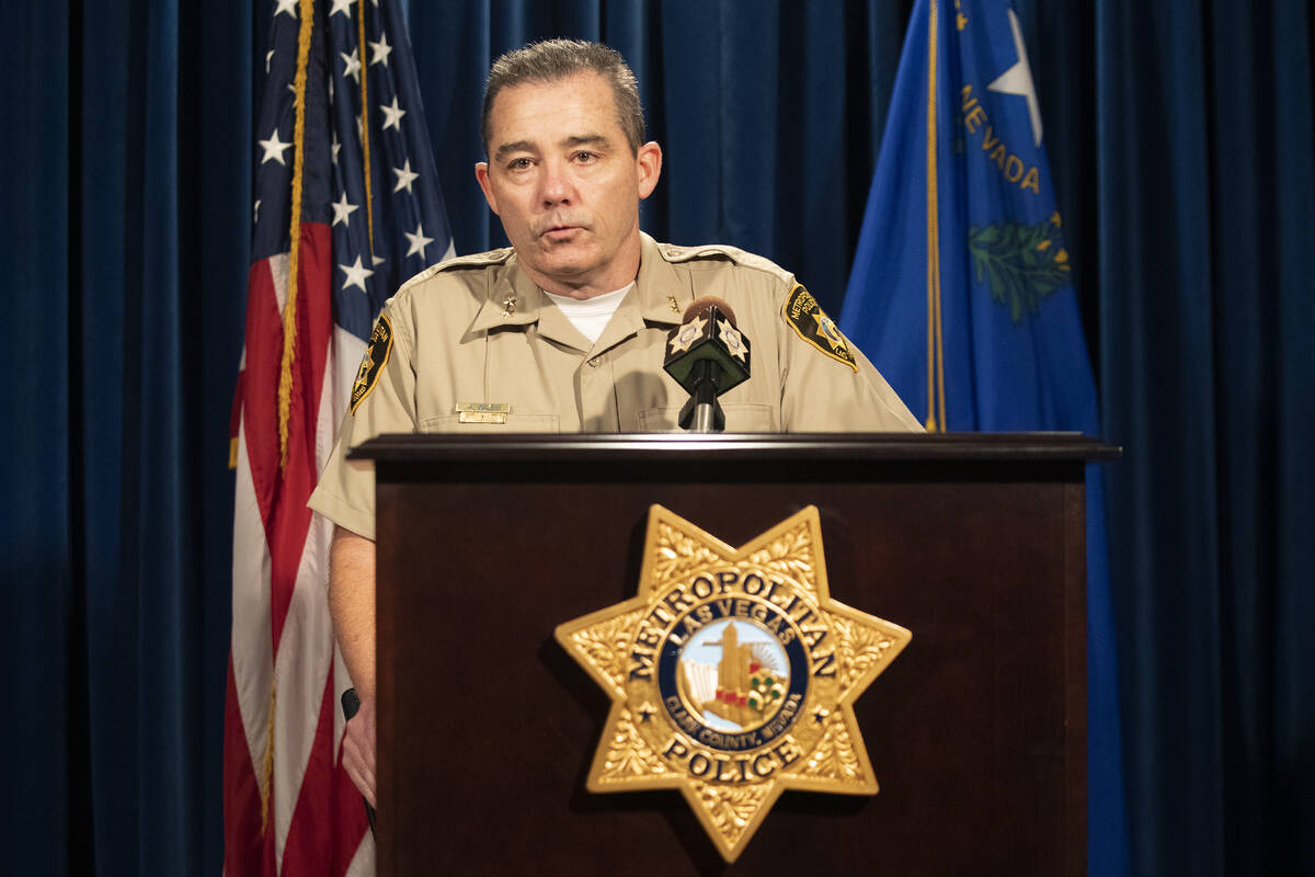 Assistant Sheriff Andrew Walsh gives a news conference regarding a police shooting on Wednesday ...