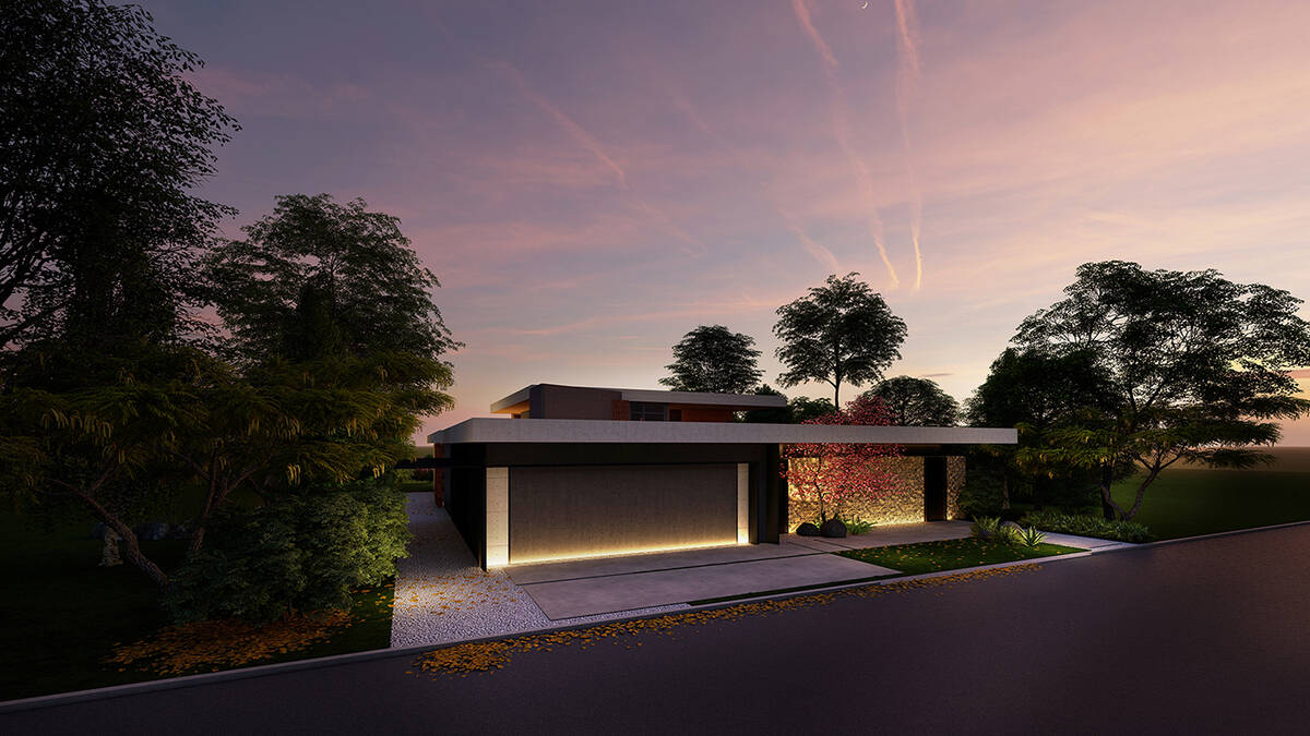 This artist's rendering shows what the new luxury homes Livv is building in the Las Vegas Valle ...