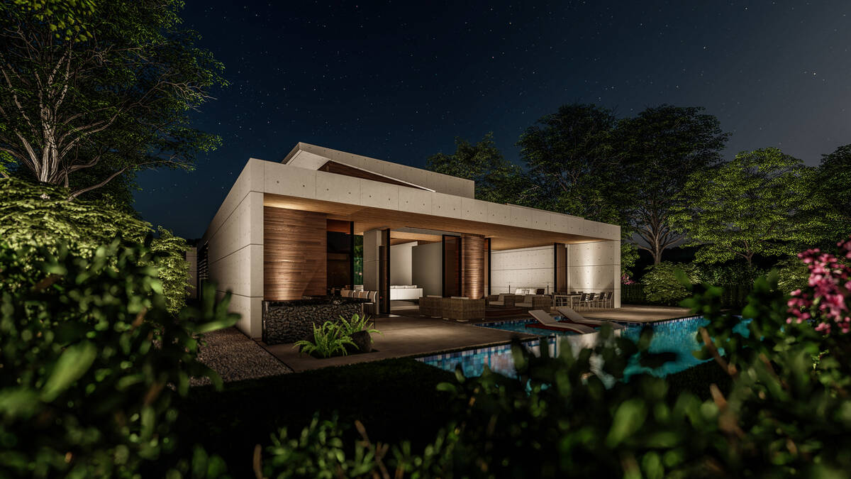 This artist's rendering shows what the new luxury homes Livv is building in the Las Vegas Valle ...