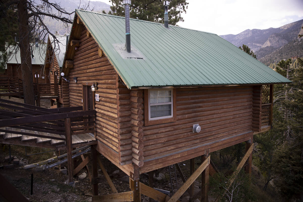 A cabin at the Mt. Charleston Lodge in Las Vegas is seen on Friday, Sept. 24, 2021. (Erik Verdu ...