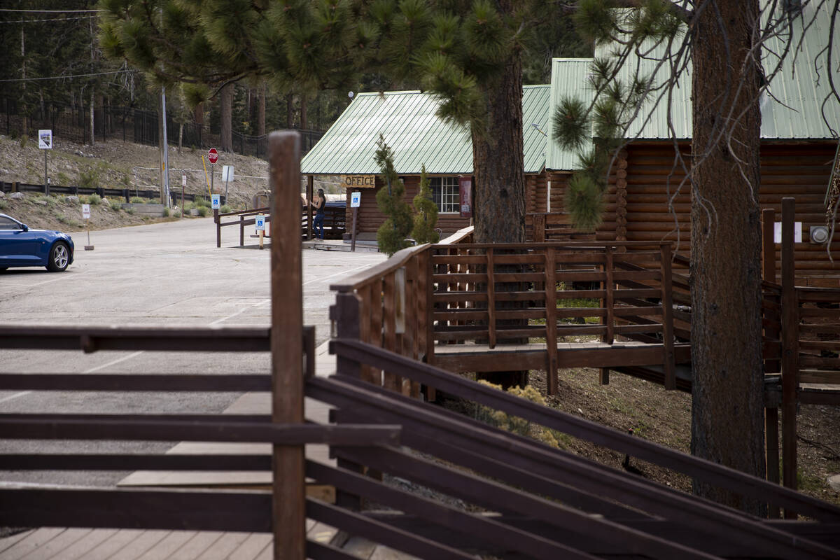 The view from the Mt. Charleston Lodge cabins in Las Vegas, Friday, Sept. 24, 2021. (Erik Verdu ...