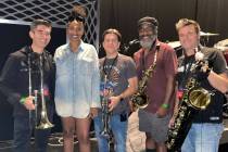 Nathan Tanouye, Jennifer Hudson, Daniel Falcone, Phil Wigfall and Eric Tewalt are shown at Mich ...