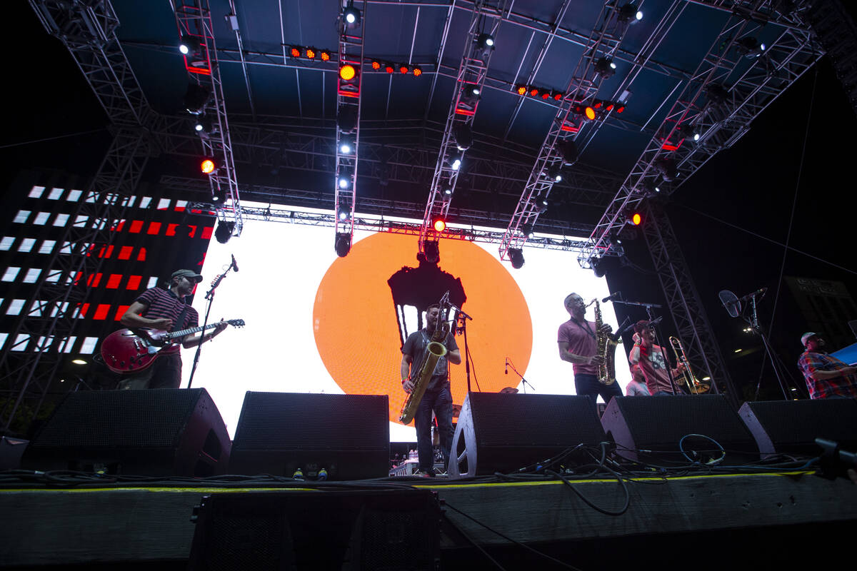 Streetlight Manifesto performs during the Punk Rock Bowling Music Festival at the Downtown Las ...