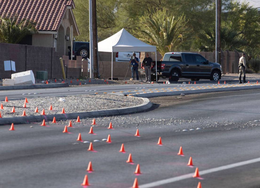 The Metropolitan Police Department investigates a fatal crash at the intersection of Durango Dr ...