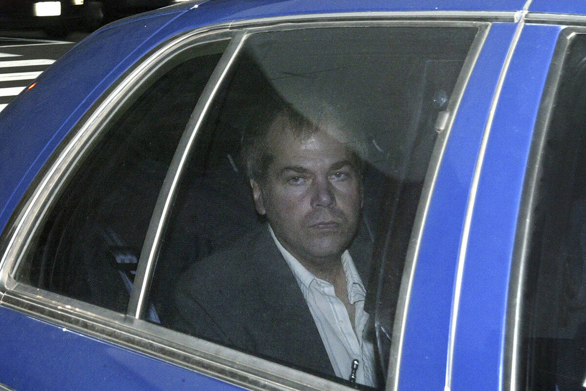 FILE - In this Nov. 18, 2003, file photo, John Hinckley Jr. arrives at U.S. District Court in W ...