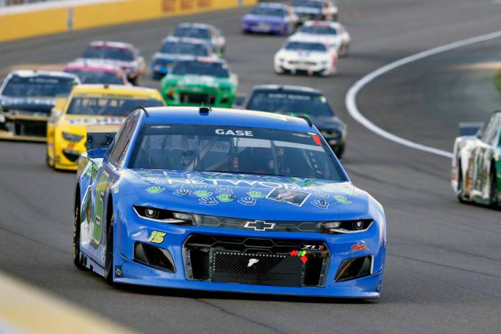 NASCAR Cup Series driver Joey Gase (15) drives during a NASCAR Cup Series auto race at the Las ...