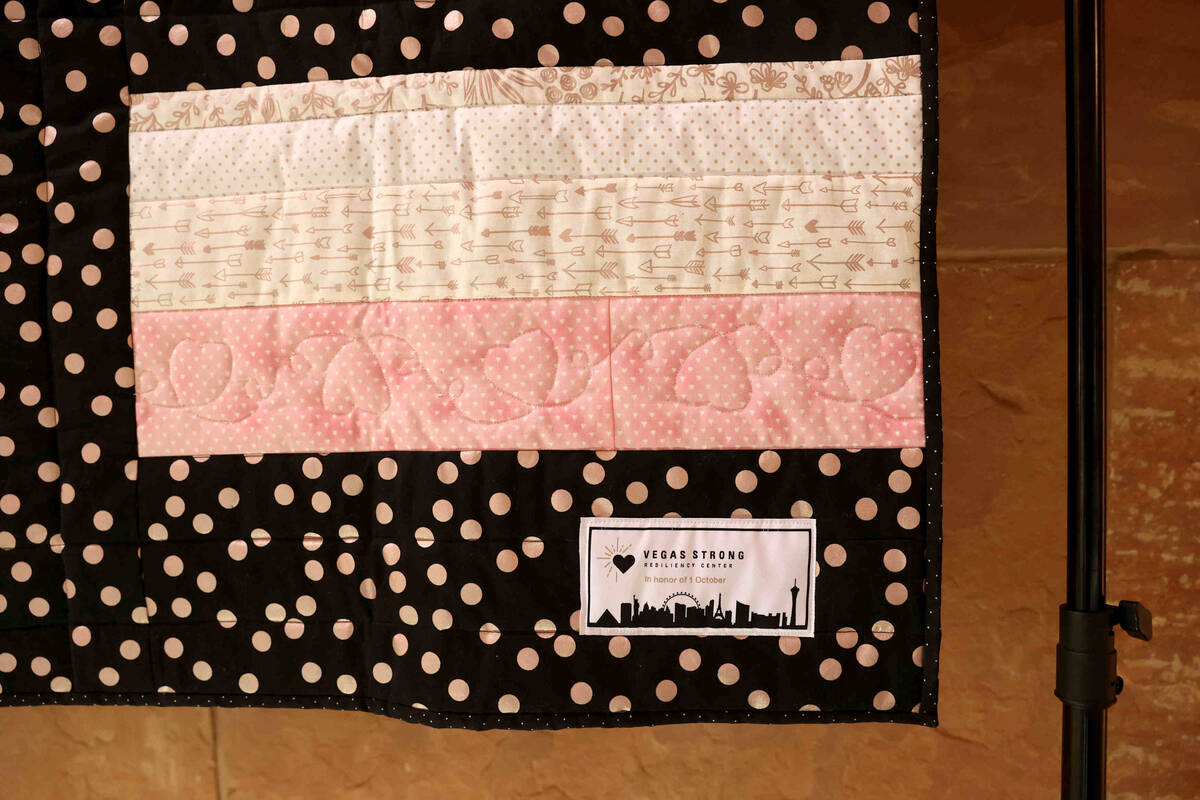 Part of a quilt on display as part of the 1 October Anniversary Exhibit in the Rotunda of the C ...