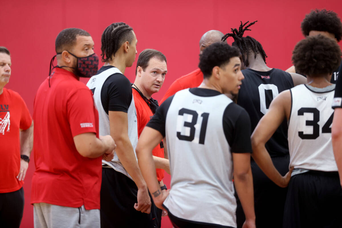 UNLV coach Kevin Kruger after practice at the Mendenhall Center in Las Vegas Wednesday, Sept. 2 ...