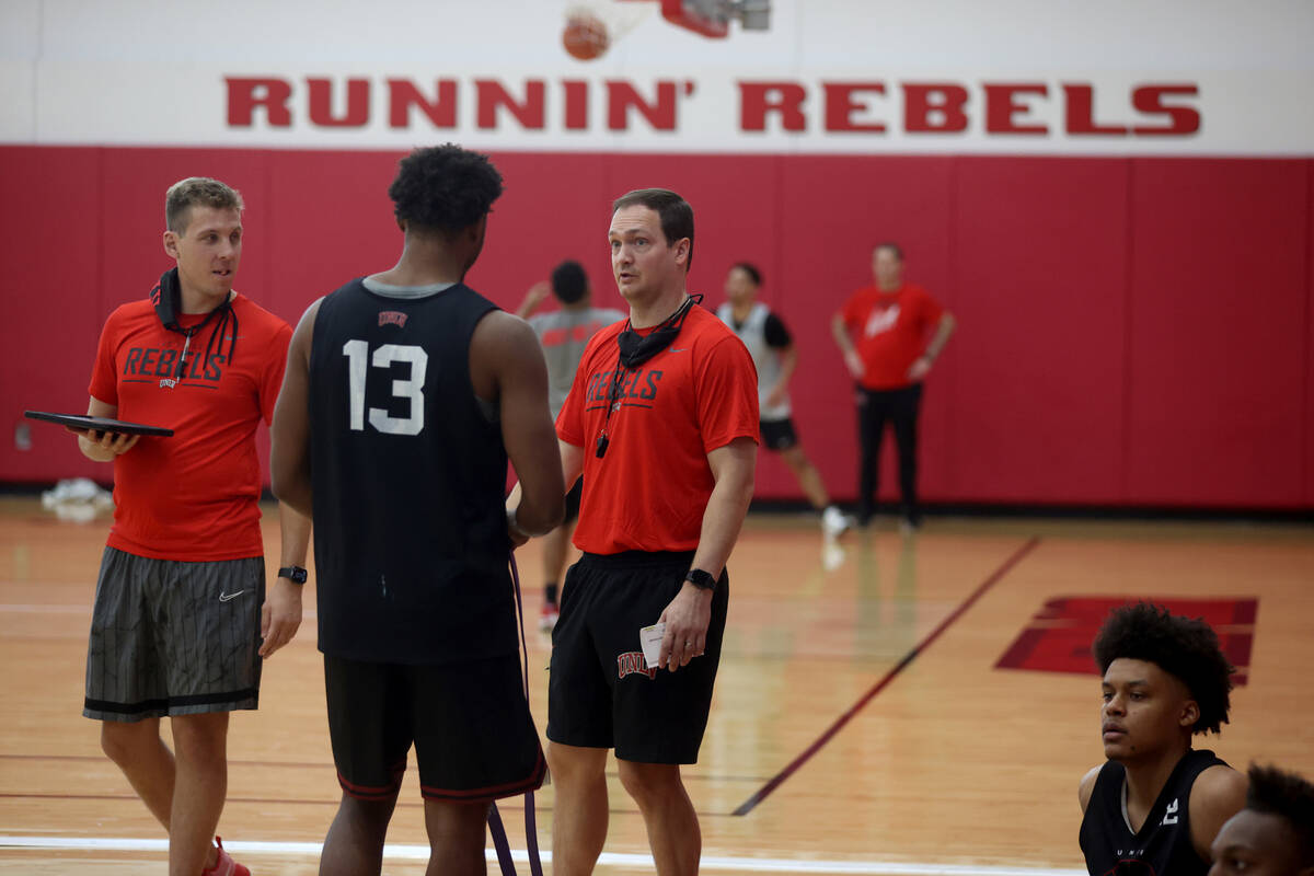 UNLV coach Kevin Kruger after practice at the Mendenhall Center in Las Vegas Wednesday, Sept. 2 ...