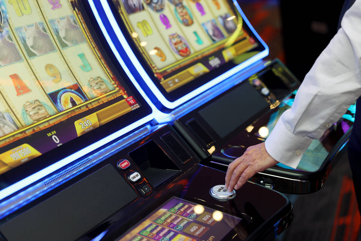 Chief Operating Officer of Gaming for IGT Nick Khin, gives a tour of new gaming technology at t ...