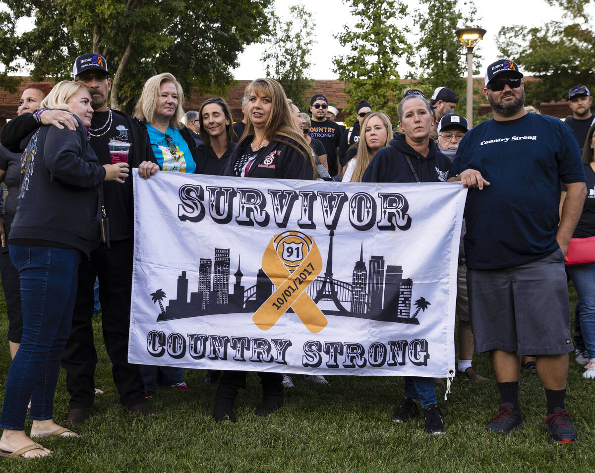 Route 91 Harvest festival shooting survivors attend the annual 1 October Remembrance Ceremony a ...