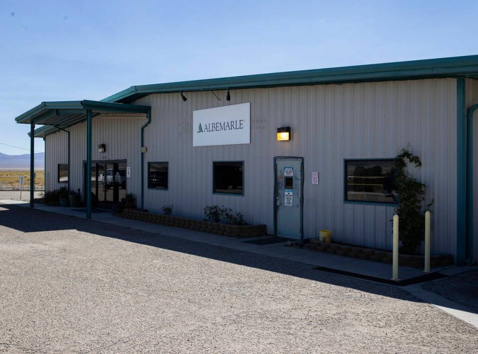 Albemarle's operation facility at a lithium mine in Silver Peak, Nev., is shown, on Tuesday, Se ...