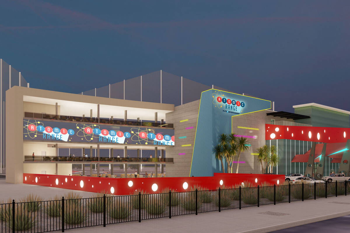 Rendering of Atomic Range, a golf entertainment venue that will be located just north of The St ...