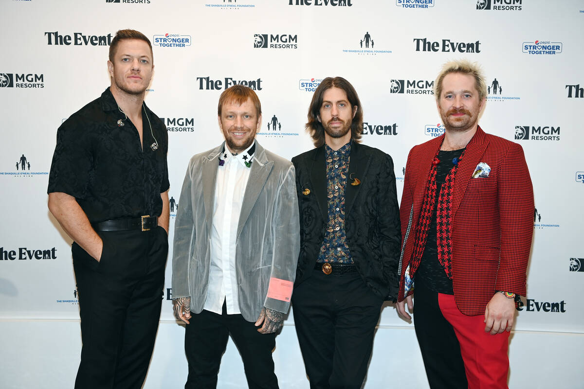 Imagine Dragons are shown at "The Event," a benefit concert for the Shaq Foundation at MGM Gran ...