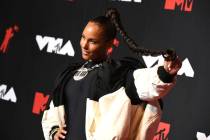 Alicia Keys arrives at the MTV Video Music Awards at Barclays Center on Sunday, Sept. 12, 2021, ...