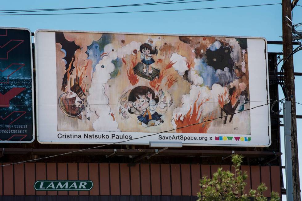 Billboard oleh Cristina Natsuko Paulos (Christopher DeVargas untuk Meow Wolf) 260 S Decatur Blvd