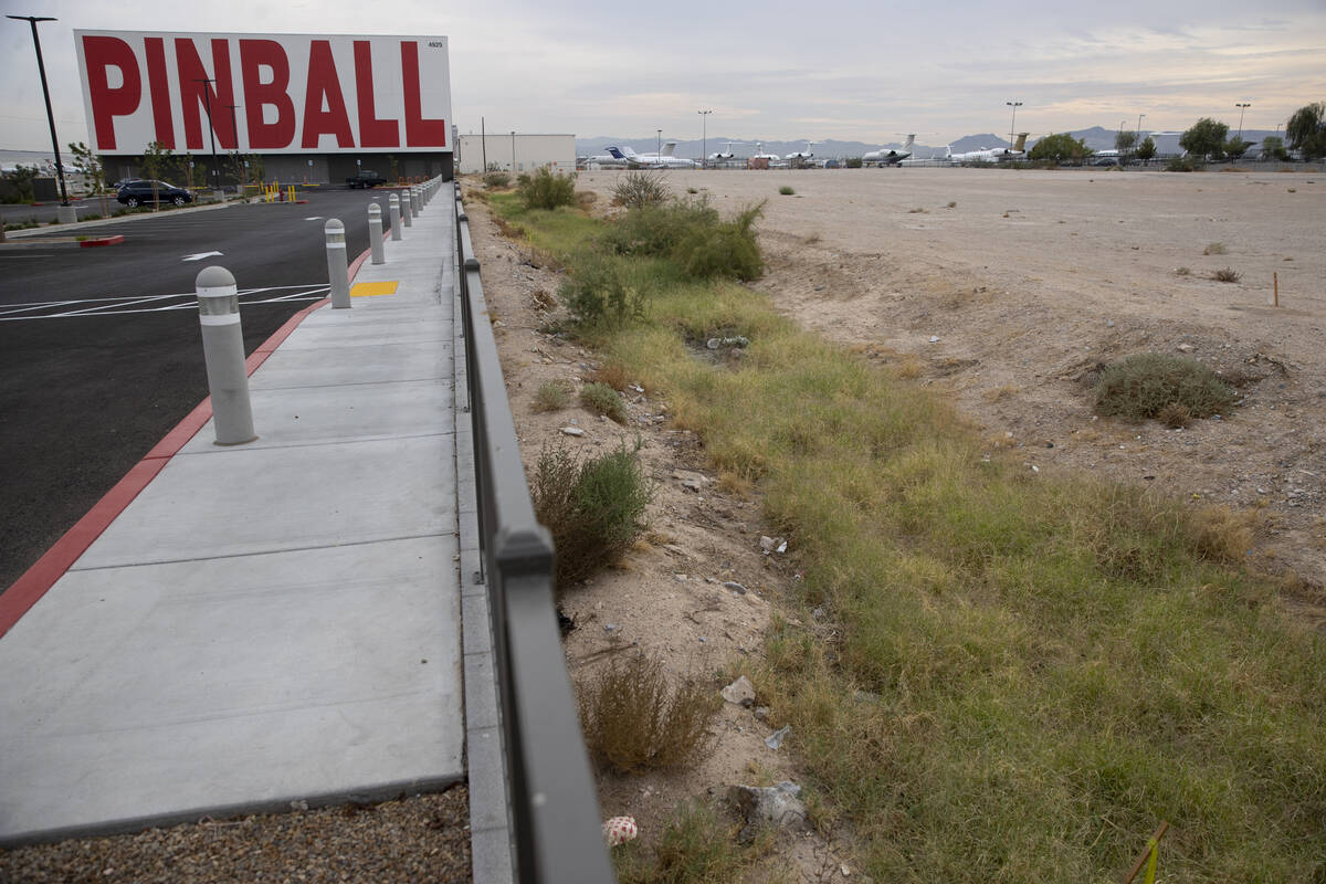 A vacant lot on Las Vegas Boulevard and adjacent to McCarran International Airport in Las Vegas ...