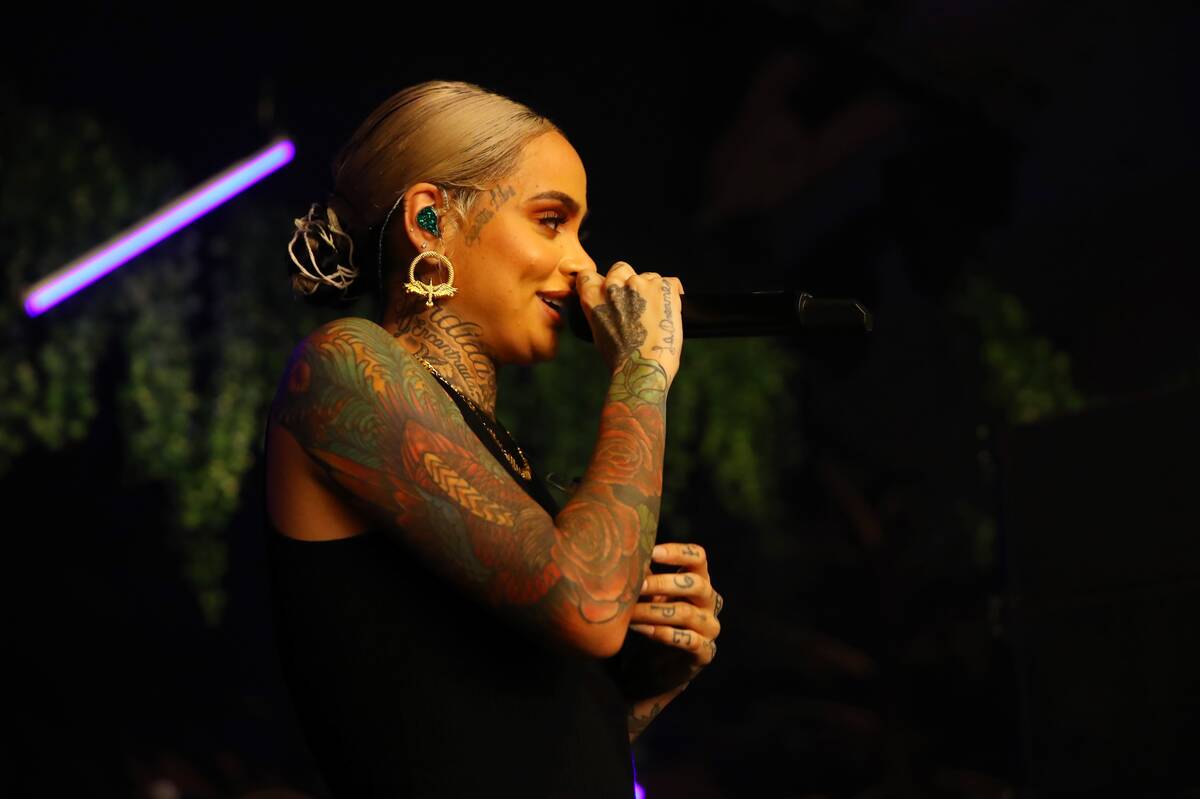 Kehlani, performs at XS Nightclub inside Wynn Las Vegas, as part of Justin Bieber & Friends, Th ...
