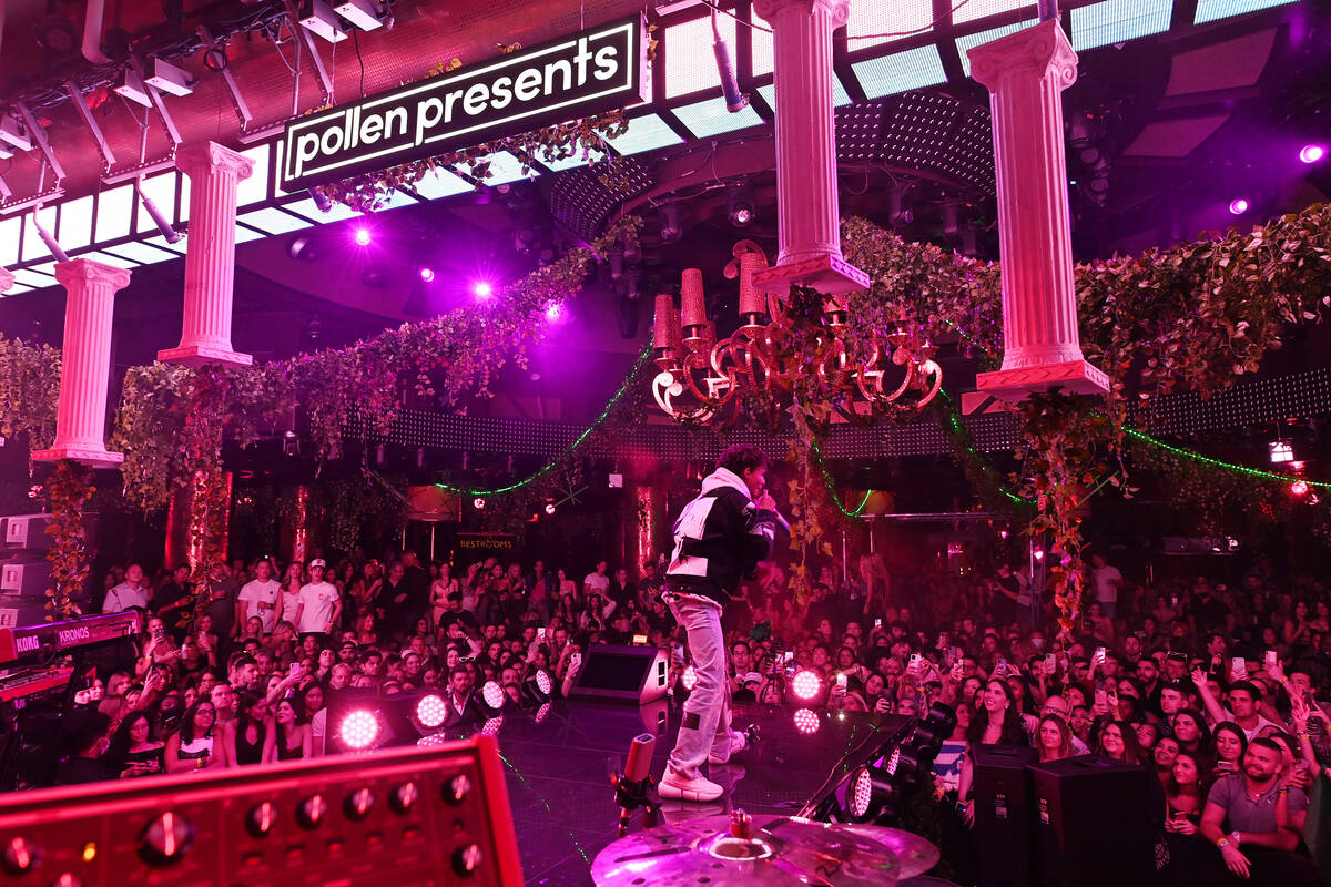 Jaden Smith performs at XS Nightclub at Wynn Las Vegas as part of "Justin Bieber & Friends, The ...