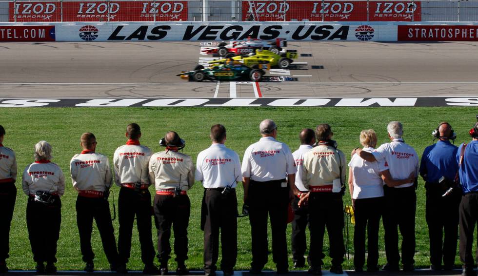 Drivers take five tribute laps in honor of Dan Wheldon, a two-time Indianapolis 500 winner who ...