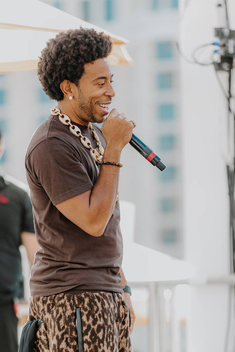 Ludacris is shown in his return to Drai's Live on Friday, Oct. 8, 2021. (Radis Denphutaraphrechar)