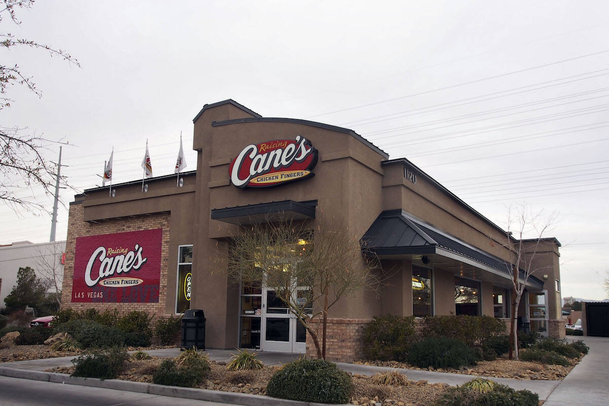 Raising Cane's Chicken Fingers is seen at 1120 E. Flamingo in Las Vegas, Tuesday, Jan. 7, 2014. ...