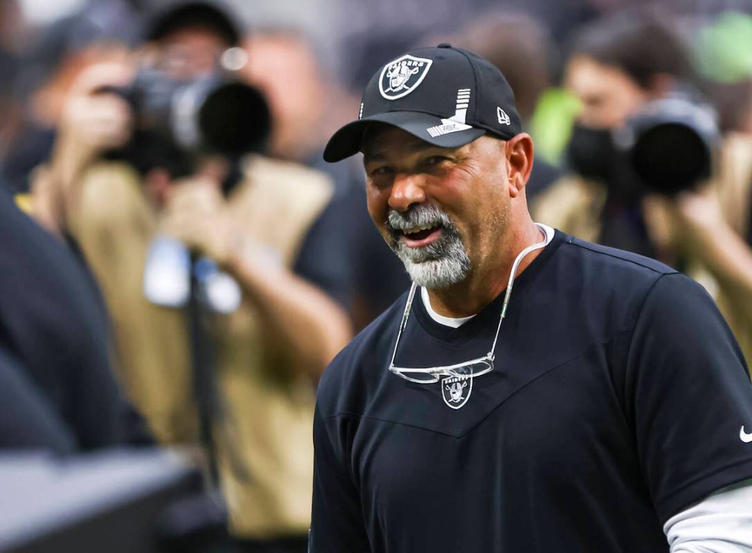 Rick Bisaccia, who was named interim head coach for the Raiders, is pictured before the start o ...