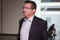 Washington Redskins owner Daniel Snyder arrives for an NFL owners meeting in New York, Thursday ...