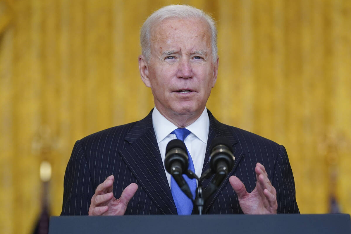 President Joe Biden is shown on Wednesday, Oct. 13, 2021, in Washington. (AP Photo/Evan Vucci)