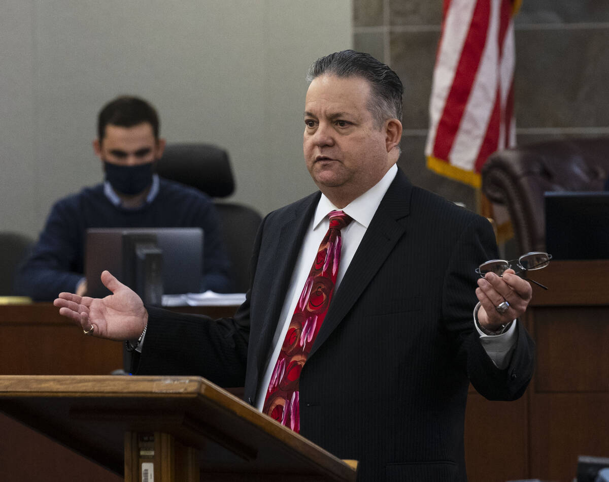 Public defender Clark Patrick delivers his closing arguments during Cortrayer Zone’s, 38 ...