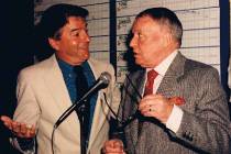Tom Dreesen, show in an undated photo with Frank Sinatra, headlines Italian American Club Showr ...