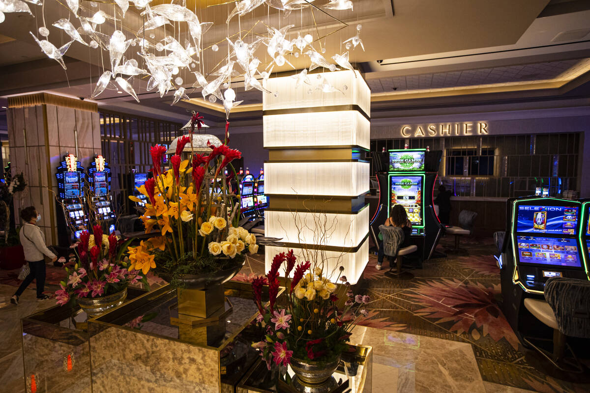 A view of the high limit slot room, one of five high limit gaming areas, is seen during a tour ...